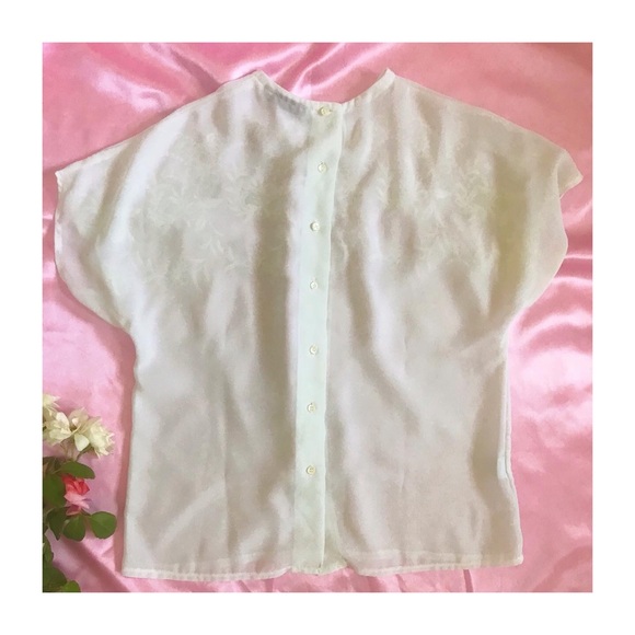 Vintage 80s embroidered blouse - Picture 4 of 6